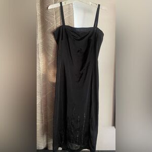 PHILOSOPHY DI ALBERTA FERRETTI LINGERIE DRESS BLACK SLEEVELESS MADE IN ITALY SZ6